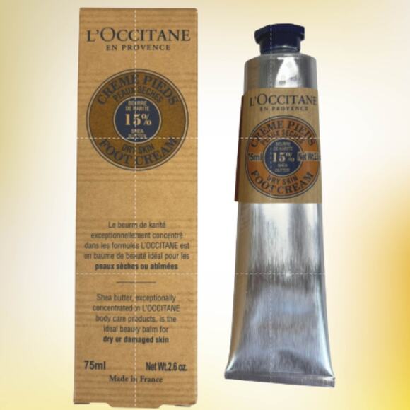 L’OCCITANE Shea Butter Foot Cream 15% Dry Skin 2.6 oz / 75ml New in Box France - Picture 2 of 4